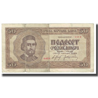 Monnaie, Serbie, 50 Dinara, 1942, 1942-05-01, KM:29, TTB - Serbie