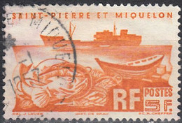 ST PIERRE AND MIQUELON   SCOTT NO  337  USED  YEAR  1947 - Used Stamps