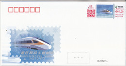 China 2021 High Speed Rail Themed Post Office Label ATM Stamps Commemorative Covers(1v) And Cards(1v) - Treni