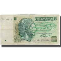 Billet, Tunisie, 5 Dinars, 1993, 1993-11-07, KM:86, TB - Tunisie