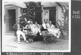 68 - SOULTZBACH - AOUT 1935 - HÔTEL BENDELE - PHOTO - CARTONNAGE FORMAT CPA - TRES BON ETAT - Murbach