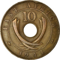Monnaie, EAST AFRICA, George VI, 10 Cents, 1941, TTB, Bronze, KM:26.1 - Colonie Britannique