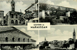 Maraussan * Souvenir Du Village * Cpa 4 Vues * La Mairie * La Cave Coopérative * Le Pont De Tabarka - Other & Unclassified