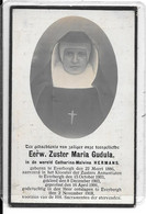 Doodsprentje Met Foto. Eerw. Zuster Maria Gudula. Everbergh 1918. - Religion &  Esoterik