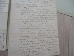 JF Acte Notarial Hérault Vente  1837/ Vendargues/Mauguio Quittance Domaine   Robert /Comtesse De Chazelle Et St Prégnan - Manuscripts