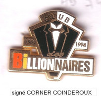 AB89 Pin's Smoking Club Des Billionnaires Signé CORNER COINDEROUX PARIS JEUX CASINO  Achat Immédiat - Jeux