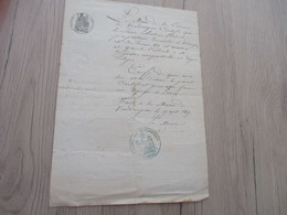 JF  Hérault   Vendargues Certification Bonne Conduites Et Mœurs   Robert 1867 Autographe Du Maire - Manuscritos