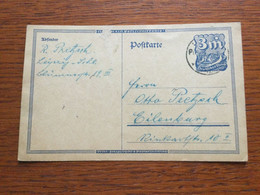 K26 Deutsches Reich Ganzsache Stationery Entier Postal P 150 Von Leipzig Vermutlich Formularverwendung - Interi Postali
