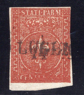 Ducato Di Parma (1853) - 25 Cent. Bruno Rosso, Siglato Oliva - Parma