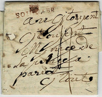 (ca. 1800) " 86 SOIGNES " Rare En Rouge! , # A6446 - 1794-1814 (Periodo Francese)