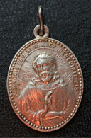 Beau Pendentif Médaille Religieuse (bronze Argenté) "Jésus Christ / Jésus-Marie-Joseph - 1822/1922" Religious Pendant - Religion & Esotericism