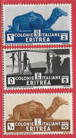 Erythrée N°195 à/to 197 Dromadaire Camel 1933 * - Eritrea