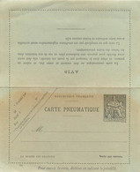 BELLE CARTE LETTRE PNEUMATIQUE  AU TYPE " CHAPLAIN 30 Cmes NOIR "  - 1902 - Neumáticos
