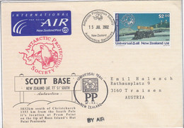 Scott Base 2002 Universal Mail New Zealand Scott Base Stamp Ca 15 JUL 2002 (GPA135) - Brieven En Documenten
