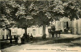 Charbonnière Les Bains * La Place De L'église * Villageois * Attelage - Charbonniere Les Bains