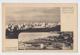 Poland GDYNIA General View 1925-1929 Growing Developing Vintage Postcard CPA (12850) - Polonia