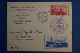 AM2 FRANCE BELLE LETTRE  1953 ++++ TANANARIVE  ++IER VOYAGE  SUR LE PAQUEBOT PIERRE LOTI   +AFFRANCH. PLAISANT - Lettres & Documents