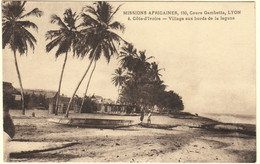 MISSIONS AFRICAINES - COTE D'IVOIRE - VILLAGE AUX BORDS DE LA LAGUNE - Côte-d'Ivoire