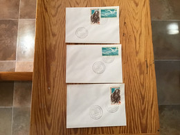 3 Enveloppes 1er Jour Saint-pierre Et Miquelon Montreal Jeux Olympiques 1976 - Used Stamps