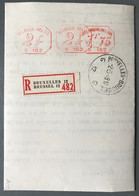 Belgique, Bulletin De Versement - Recommandé 2 Mai 1949 + TAD Bruxelles + Oblitération Mécanique - (B4000) - Covers & Documents