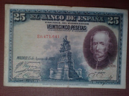 25 Pesetas - El Banco De Espana - E0,471,641 - Madrid 15 De Agosto De 1928 - Calderon De La Barca - 1-2-5-25 Peseten