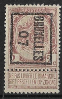 Brussel 1907 Typo Nr. 4B - Sobreimpresos 1906-12 (Armarios)