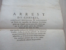 Arrest Du Conseil 1651 Extrait Registres Ce Que Les 3 états De La Province Du Languedoc Ont Présenté Au Roi - Decreti & Leggi