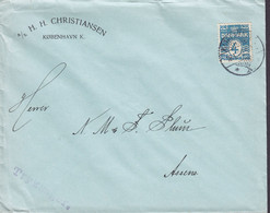 Denmark H. H. CHRISTIANSEN Brotype Ia KJØBENHAVN X. 1908 Cover Brief ASSENS (Arr.) 4 Øre Wellenlinien Stamp - Brieven En Documenten