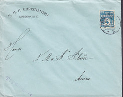 Denmark H. H. CHRISTIANSEN Brotype Ia KJØBENHAVN X. 1908 Cover Brief ASSENS (Arr.) 4 Øre Wellenlinien Stamp - Cartas & Documentos