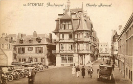 étretat * Le Boulevard Charles Lourmel * Automobile Voiture Ancienne * Hôtel - Etretat