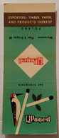 POLAND,POLOGNE,POLISH,GDANSK FACTORY,OLD UNFOLDED MATCHBOX SKILLET - Boites D'allumettes