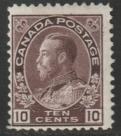 Canada 1912 Sc 116 Mi 97 Yt 97 MH* Brown Purple - Unused Stamps