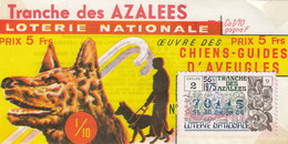 BILLET LOTERIE NATIONALE - OEUVRE DES CHIENS-GUIDES D'AVEUGLES - 56E TRANCHE DES AZALEES 1975 / 2-3 - Billetes De Lotería