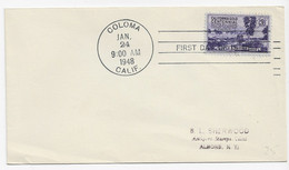 3656   FDC Coloma California 1948, - 1941-1950