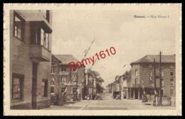 Hannut.-  Rue Albert I - Animée, Passage à Niveau, Commerces, Voitures... Scan Recto/verso. - Hannuit