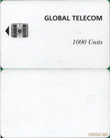 Pakistan - Global Telecom - Plain White Card, 1.000U, Used - Pakistan