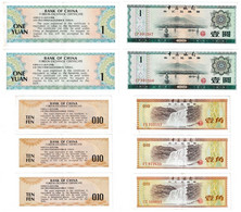 Billets - CHINE / Foreign Exchange Certificate / Lot De 9 BILLETS (10 Fen X 3 & 50 Fen X 5 & 1 Yuan X 2) - Chine