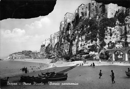 Cartolina Tropea Mare Piccolo Veduta Parziale Spiaggia Animata Barche 1961 (Vibo Valentia) - Vibo Valentia