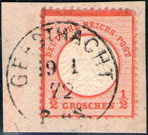 Bergedorf - Stempelbeleg Exklave GEESTHACHT 1872 Auf DR Nr. 3 - Used Stamps
