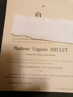 Eugénie Brilet, Veuve Victor Baudson, Née à Sars La Buissière,  Dcd à La Buissière En 1908 - Avvisi Di Necrologio