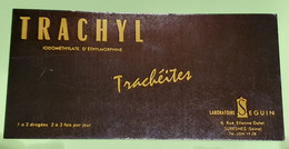 Buvard 1328 - Laboratoire - TRACHYL -arrière Jaune Foncée- Etat D'usage : Voir Photos - 19.5 X 9.5 Cm Environ- Vers 1960 - Produits Pharmaceutiques