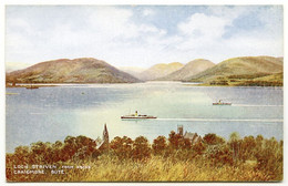 ARTIST CARD : BUTE - LOCH STRIVEN FROM ABOVE CRAIGMORE - Bute