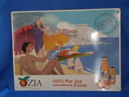 Plaque "OZIA" Pur Jus Corse. - Targhe In Lamiera (a Partire Dal 1961)