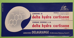 Buvard 1340 - Laboratoire Delagrange - DELTA HYDRO CORTISONE -Etat D'usage : Voir Photos - 21 X 10 Cm Environ- Vers 1960 - Produits Pharmaceutiques