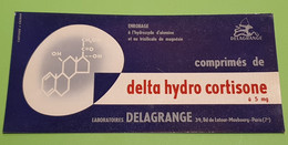 Buvard 1341 - Laboratoire Delagrange - DELTA HYDRO CORTISONE -Etat D'usage : Voir Photos - 21 X 10 Cm Environ- Vers 1960 - Produits Pharmaceutiques