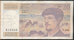 °°° FRANCE - 20 FRANCS 1993 °°° - 20 F 1980-1997 ''Debussy''