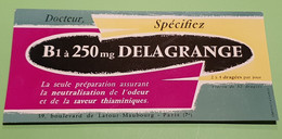 Buvard 1345 - Laboratoire Delagrange - B.1 - Etat D'usage : Voir Photos - 21 X 10 Cm Environ- Vers 1960 - Produits Pharmaceutiques