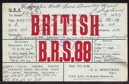 KENT ENGLAND 1924 U.K. - SHORT WAVE - AMATEUR RADIO STATION B.R.S.88 VIA RESEAU BELGE - Other & Unclassified