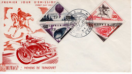 Monaco Enveloppe FDC  -  Moyens De Transport   -  Premier Jour D'Emission - Motorräder