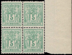 Luxembourg Luxemburg 1882 Allégorie Bloc 4x 5c.  Neuf MNH** - 1882 Allegory